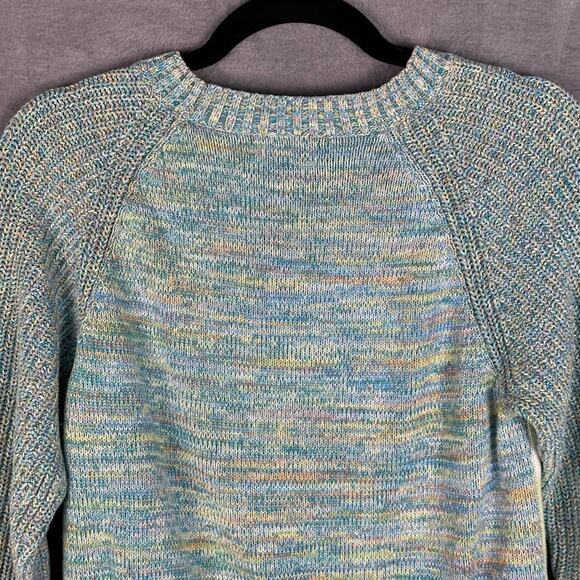 Anthropologie Sweater Womens Extra Small Green Tie Dye Hippie Boho Stretch Comfy - Picture 4 of 11